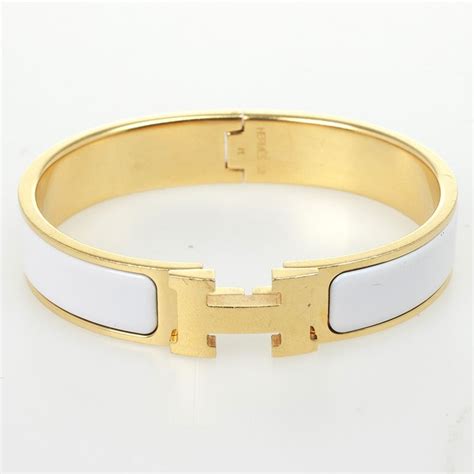 thin hermes clic bracelet|hermes enamel bracelet white.